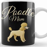 Baskı Dükkanı Poodle Mom 05 Porselen 330 ml Beyaz Kupa Bardak