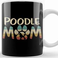 Baskı Dükkanı Poodle Mom Cute Funny Retro Dog Mom Kupa