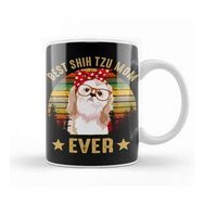 Baskı Dükkanı Porselen Beyaz Best Shih Tzu Mom Ever 01 Kupa Bardak