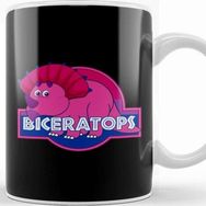 Baskı Dükkanı Porselen Beyaz Biceratops Pride Dinosaur Kupa Bardak
