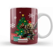 Baskı Dükkanı Porselen Beyaz Big Daddy Bioshock Around The Christmas Tree Kupa Bardak