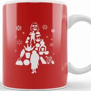 Baskı Dükkanı Porselen Beyaz Big Lebowski Christmas Tree Silhouette White Kupa Bardak
