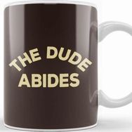 Baskı Dükkanı Porselen Beyaz Big Lebowski The Dude Abides Kupa Bardak