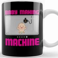 Baskı Dükkanı Pregnancy Reveal Announcement Baby Making Machine Kupa