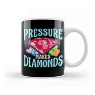 Baskı Dükkanı Pressure Makes Diamonds Motivational Determination Porselen 330 ml Beyaz Kupa Bardak