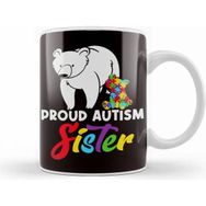 Baskı Dükkanı Proud Autism Sister Brother Son Daughter Autistic Puzzle Kupa