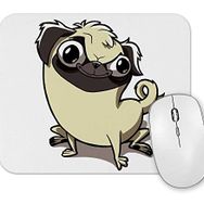 Baskı Dükkanı Pug Köpek Dog Pet Sevimli Cute Cartoon Animation Mouse Pad
