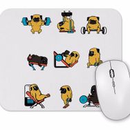 Baskı Dükkanı Pug Köpek Spor Günü Mouse Pad