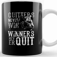 Baskı Dükkanı Quitters Never Win Tiger Kupa