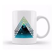 Baskı Dükkanı Quoiromantic Quoisexual Layered Galaxy Triangles Kupa
