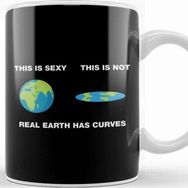 Baskı Dükkanı Real Earth Has Curves Flat Earth Kupa
