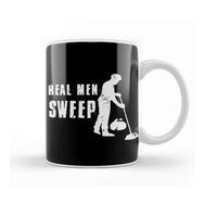 Baskı Dükkanı Real Men Sweep Curling Player Team Crew Broom Sweeping Porselen 330 ml Beyaz Kupa Bardak