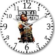 Baskı Dükkanı Red Dead Redemption Bombeli Gerçek Cam Duvar Saati
