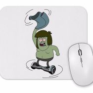 Baskı Dükkanı Regular Show Muscle Man Spinning On a Hoverboard Mouse Pad