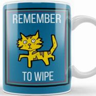 Baskı Dükkanı Remember To Wıpe Cat Kupa