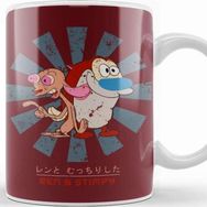 Baskı Dükkanı Ren And Stimpy Retro Japanese Kupa