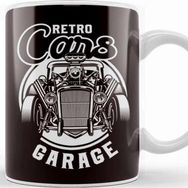 Baskı Dükkanı Retro Cars Garage Classic Old American Automobile Car Muscle Kupa