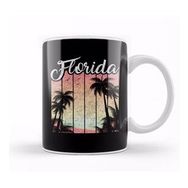 Baskı Dükkanı Retro Florida Is Calling Silhouette Vacation Kupa