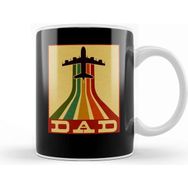 Baskı Dükkanı Retro Pilot Dad Vintage Airplane Aviation Father Kupa