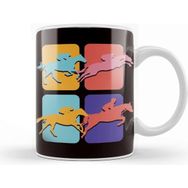 Baskı Dükkanı Retro Pop Art Equestrian Sport Horse Riding Vintage Dressage Kupa