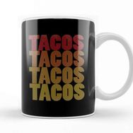Baskı Dükkanı Retro Tacos Tacos Tacos Tacos Colorful Taco Lovers Kupa