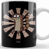 Baskı Dükkanı Rigby Retro Japanese Regular Show Kupa