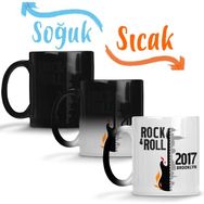 Baskı Dükkanı Rock N Roll 2017 Sihirli Porselen Kupa