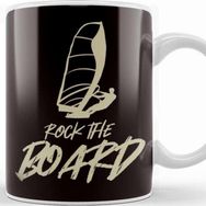 Baskı Dükkanı Rock The Board Surfboard Windsurfing Windsurfer Ocean Wave Kupa