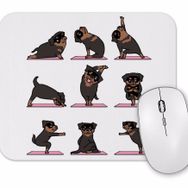 Baskı Dükkanı Rottweiler Yoga Rotfaydır Pug Köpek Yoga Mouse Pad