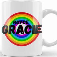 Baskı Dükkanı Royce Gracie Vintage Retro Rainbow S Tyle Warriors Design Wrestlers Gift Kupa
