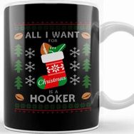 Baskı Dükkanı Rugby All I Want For Christmas Is A Hooker Kupa