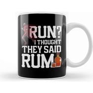 Baskı Dükkanı Run I Thought They Said Rum Funny Runner Pun Kupa
