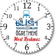Baskı Dükkanı S7083 Kişiye Özel Özel Hareket Polisi Bombeli Gerçek Cam Duvar Saati