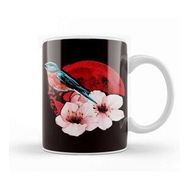 Baskı Dükkanı Sakura Japan Cherry Blossom Tree Nature Japanese Art Bird Kupa