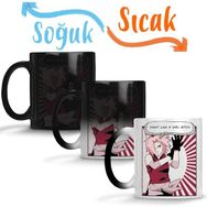 Baskı Dükkanı Sakura Naruto 01 Sihirli Porselen Kupa