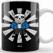 Baskı Dükkanı Sans Retro Japanese Undertale Porselen 330 ml Beyaz Kupa Bardak