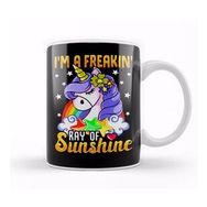 Baskı Dükkanı Sarcastic I M A Freakin Ray Of Sunshine Unicorn Porselen 330 ml Beyaz Kupa Bardak