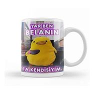 Baskı Dükkanı Sarı Civciv Yar Ben Belanın Ta Kendisiyim Kupa Bardak
