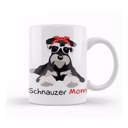 Baskı Dükkanı Schnauzer Mom Bandana S Schnauzer Dog Kupa