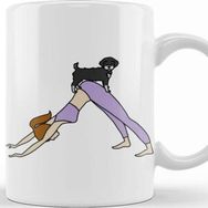 Baskı Dükkanı Schnauzer Yoga Mom Kupa