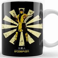 Baskı Dükkanı Scorpion Retro Japanese Mortal Kombat Kupa