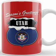 Baskı Dükkanı Seasons Greetings Utah Christmas Kupa