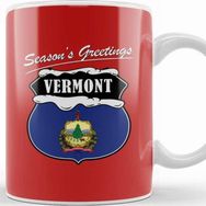 Baskı Dükkanı Seasons Greetings Vermont Christmas Kupa
