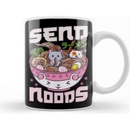 Baskı Dükkanı Send Noods - Japanese Neko Ramen Cat Kupa