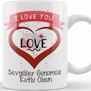Baskı Dükkanı Sevgililer Günü Sevgiliye Hediye 0020 Kupa