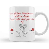 Baskı Dükkanı Sevgililer Günü Sevgiliye Hediye 0250 Kupa