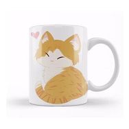 Baskı Dükkanı Sevimli Kedi Cute Ginger Cat Orange Cat Kupa