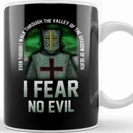 Baskı Dükkanı Shadow Of Death I Fear No Evil Christian Templar Kupa