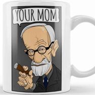 Baskı Dükkanı Sigmund Freud Your Mom Freud Kupa