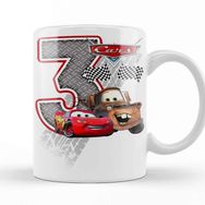 Baskı Dükkanı Şimşek Mcqueen 3 Üç Yaş Hediyesi Kupa